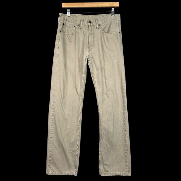 Levi's 505 Mens Jeans Size W31 L30 Camel Tan Straight Leg White Tag Modern - Picture 2 of 13